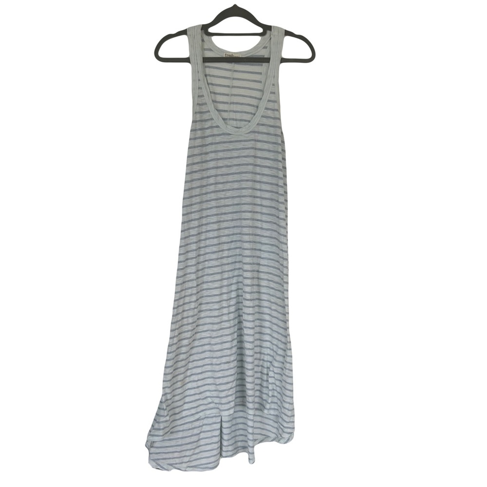 Fresh laundry - blue striped swing dress